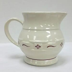 Longaberger Pottery Woven Traditions Pitcher, Red, 1 Quart